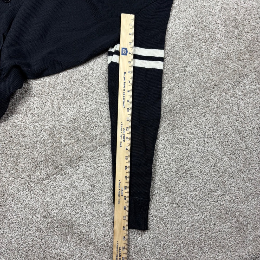 Polo Ralph Lauren Mens Black Cotton Letterman Varsity Cardigan Sweater Size M 67 - Picture 6 of 8